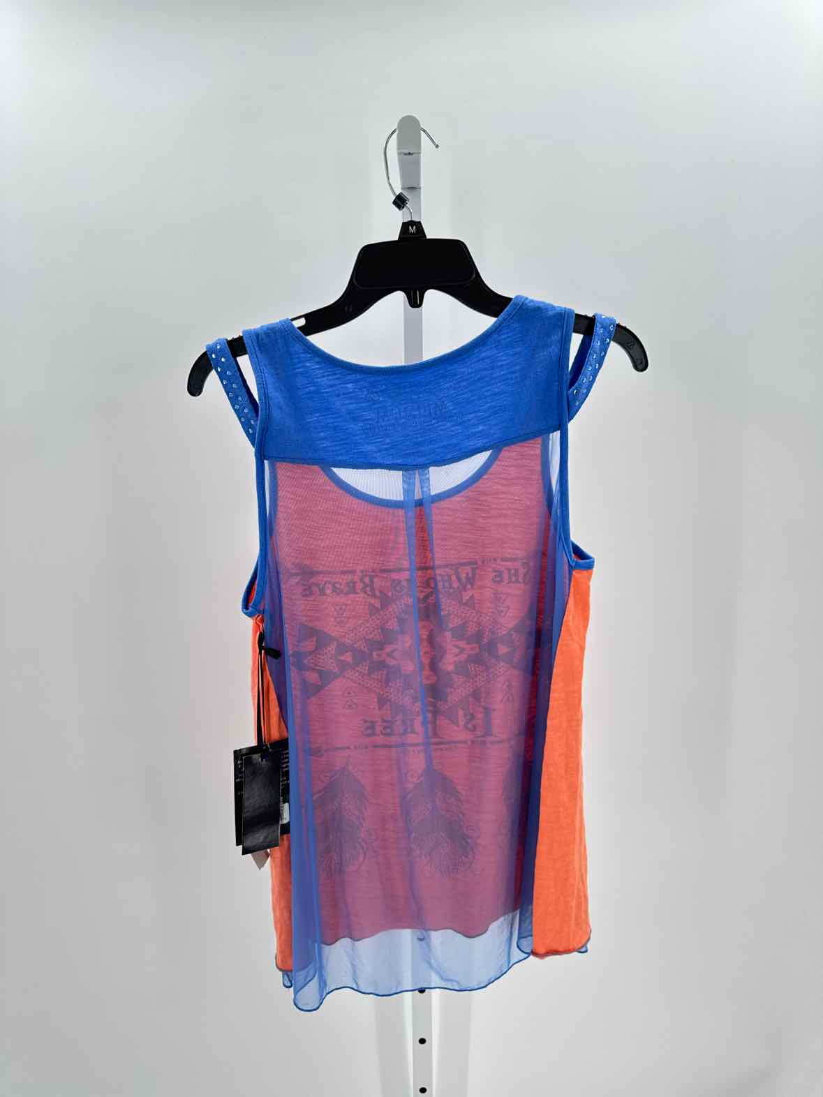 Cowgirl Tuff Blue Women Size Medium Jrs Tank