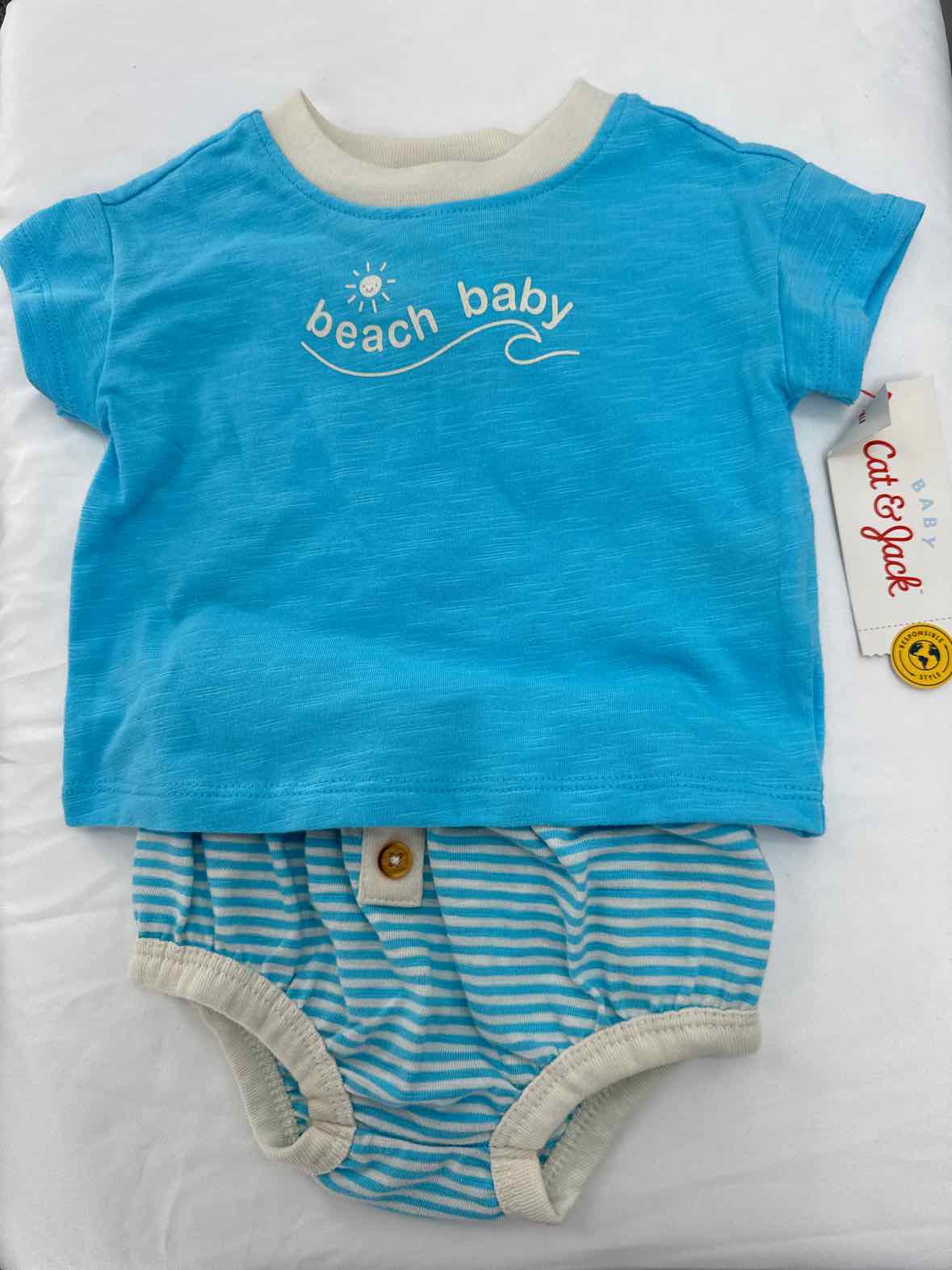 Cat & Jack Blue Child Size 3 Months Boys 2pc