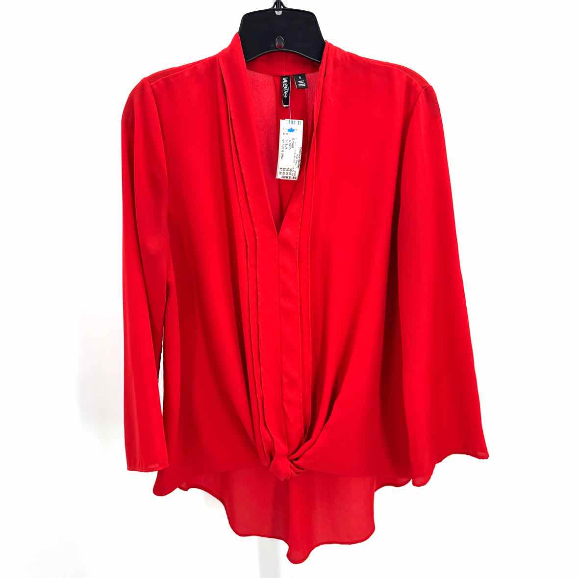 Valette Red Women Size Small Womens Ls button/blouse