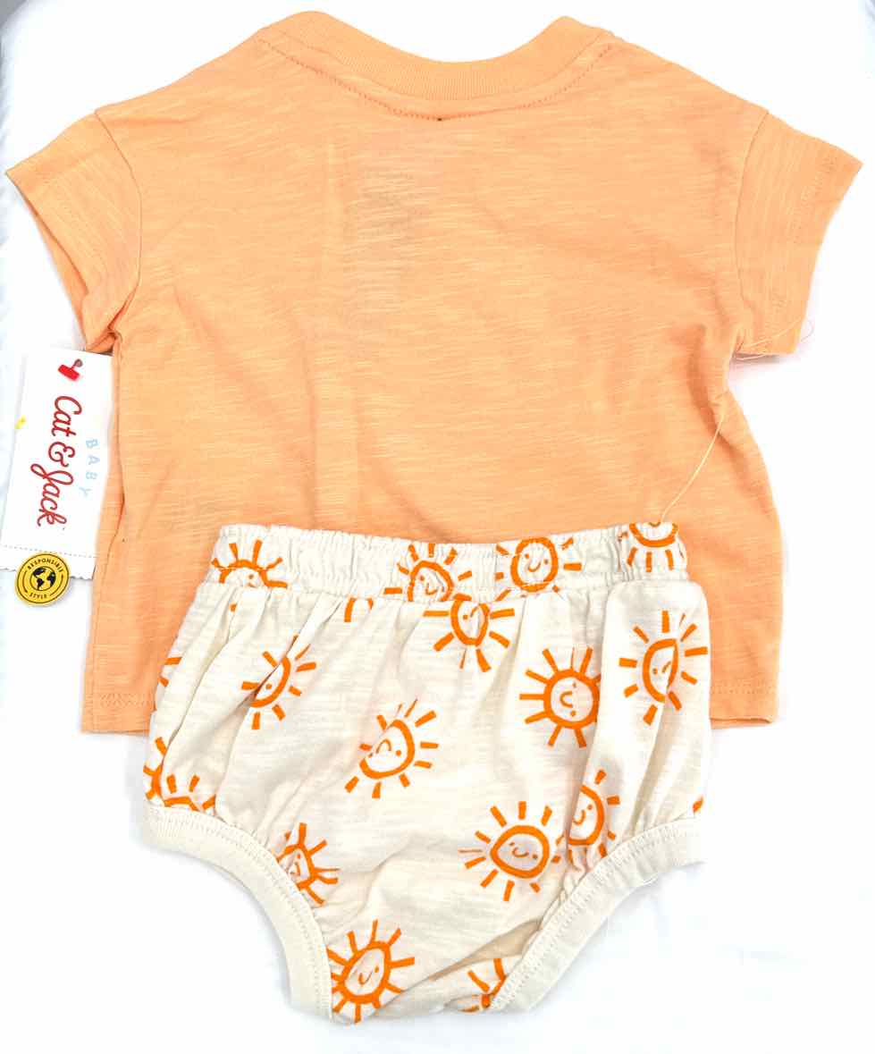 Cat & Jack Orange Child Size 6 Months Boys 2pc