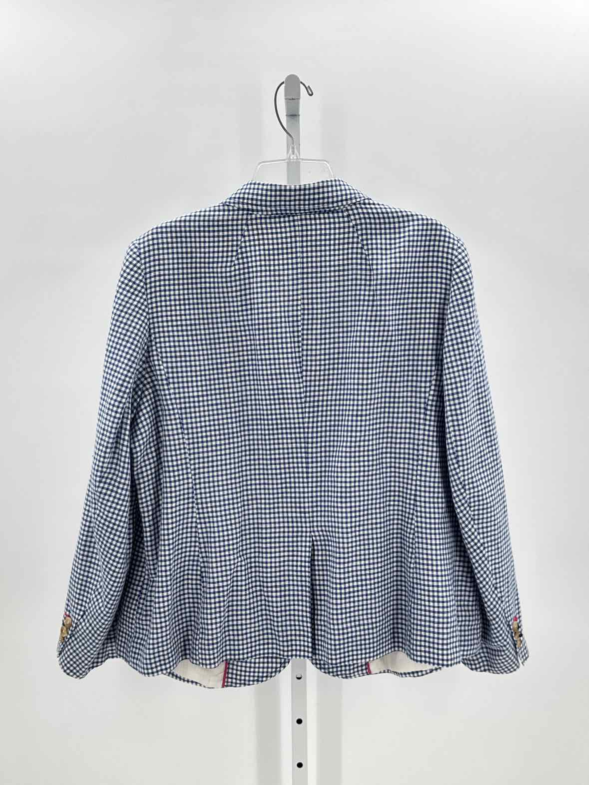 Talbots blue/white Women Size 1X Womens Blazer