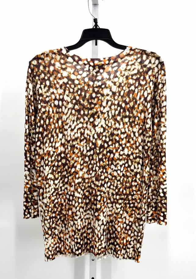 lIVERPOOL Brown Women Size Large Womens 3/4 Sweater