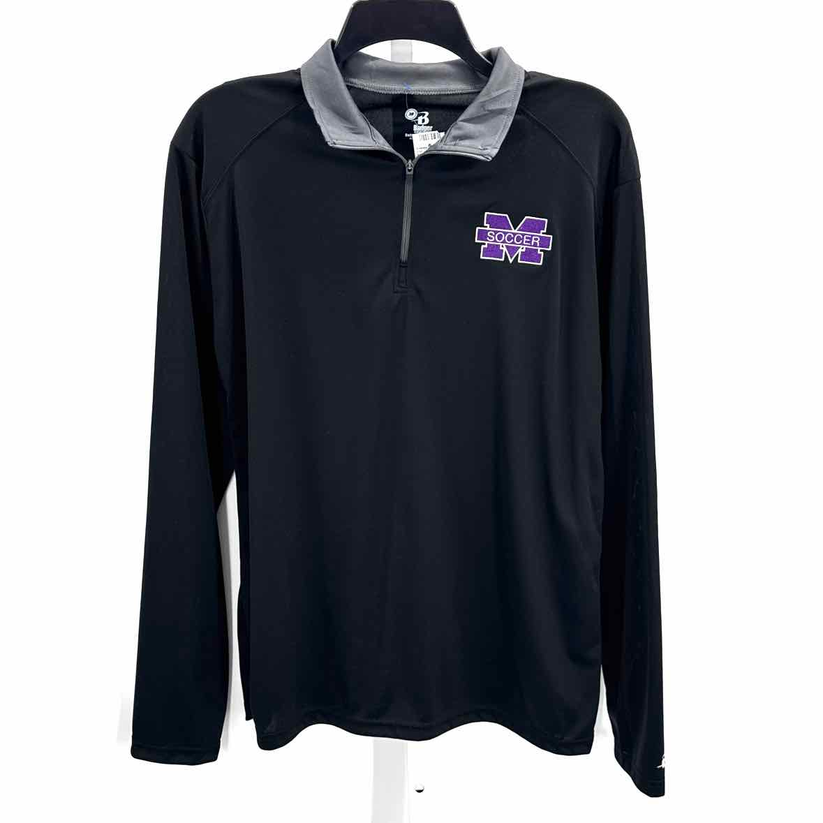 Badger Black Mens Size Medium Mens Sports Pullover
