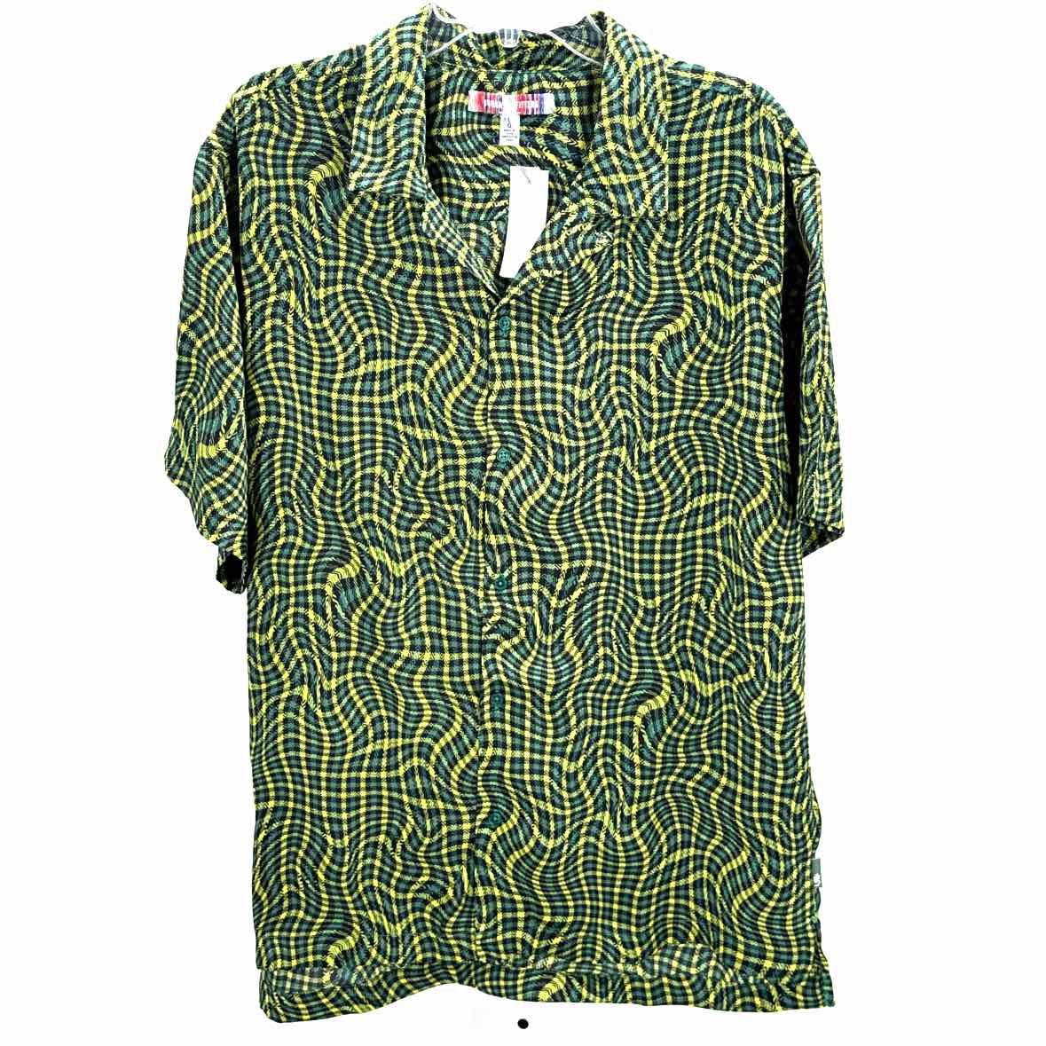 Urban Outfitters Green Mens Size Large Jrs Mens Ss button