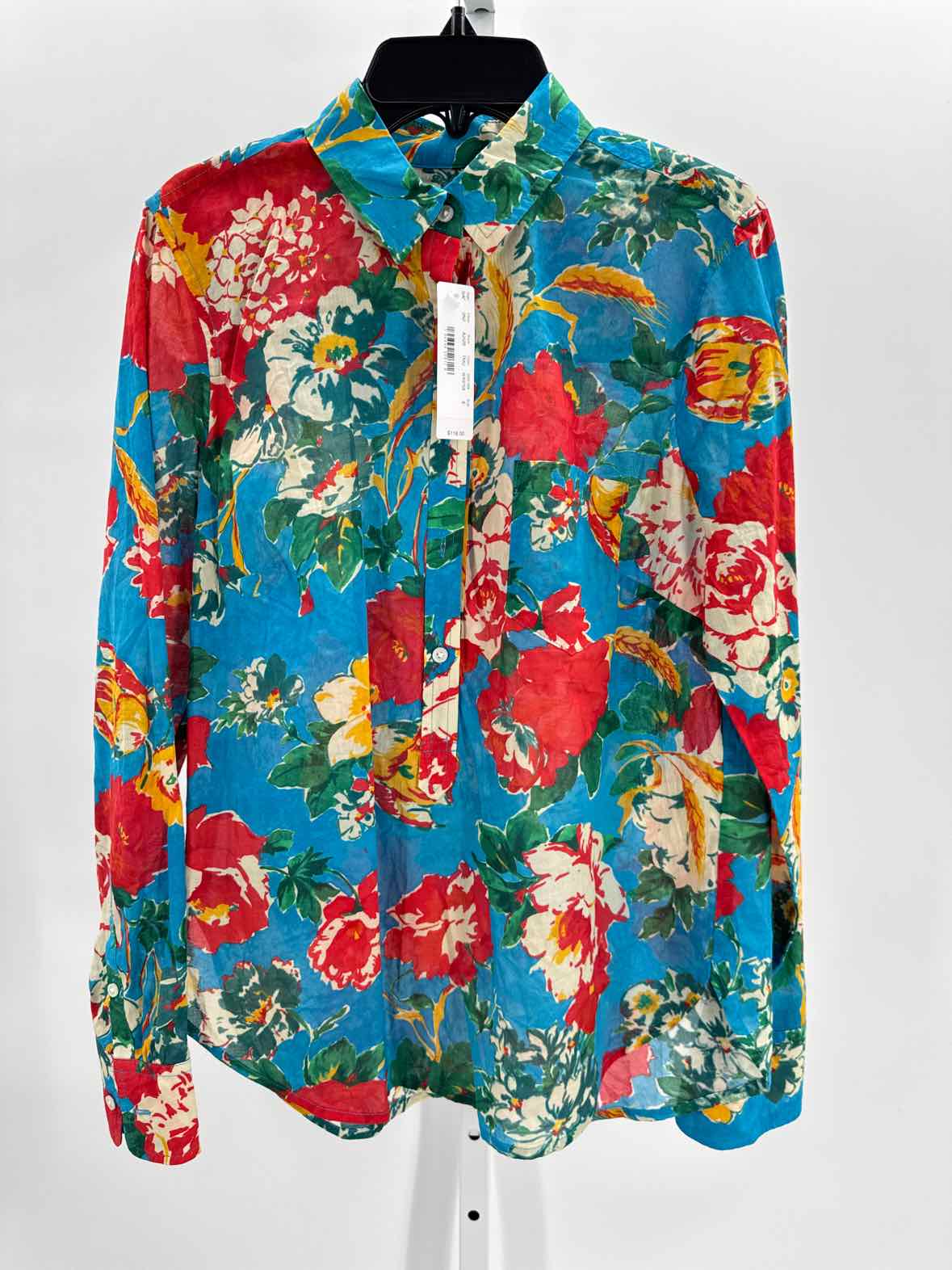 J Crew Blue Women Size Small Womens Ls button/blouse