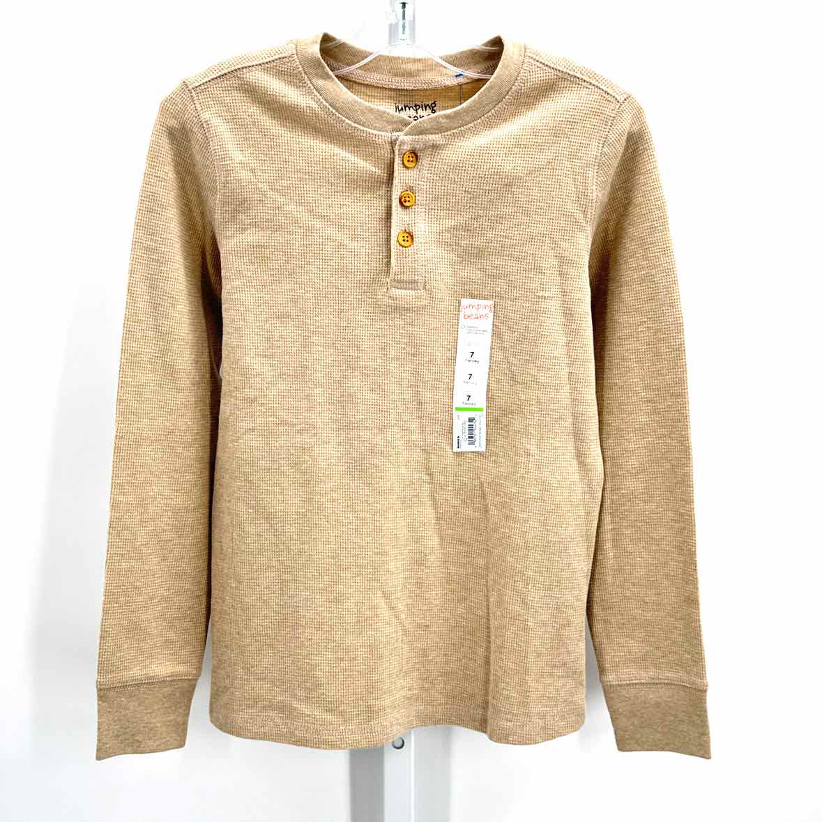 Jumping Beans Tan Child Size 8 Boys LS Thermal