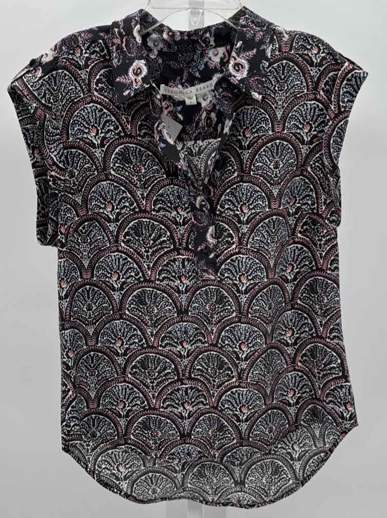 Veronica Beard Black Women Size Small Womens Ss button/blouse