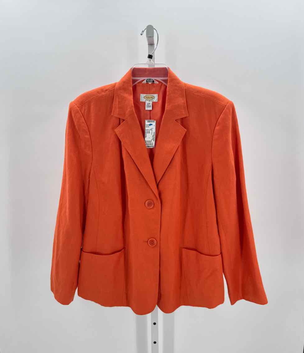 Talbots Orange Women Size 1X Womens Blazer