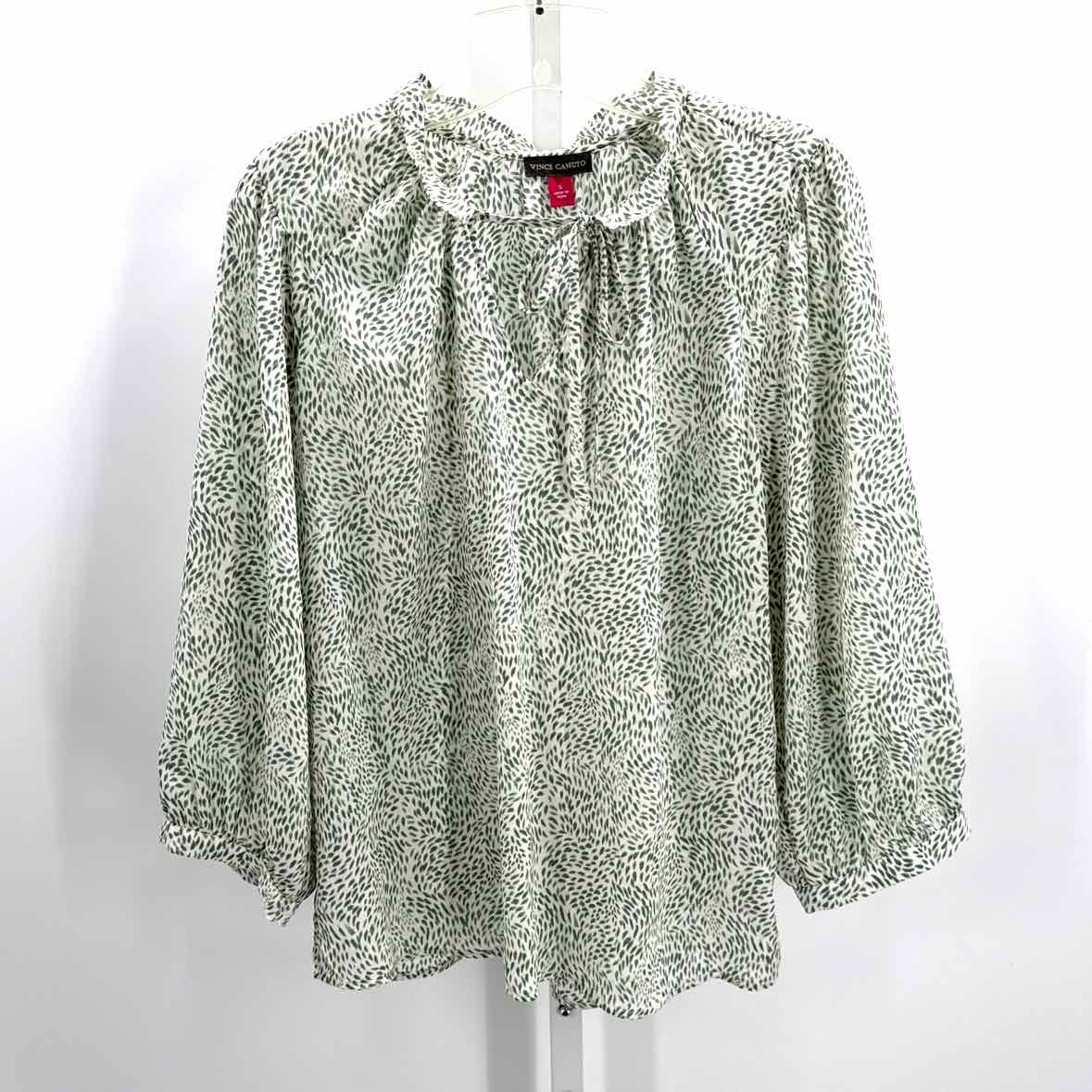 Vince Camuto Green Women Size Small Womens Ls button/blouse