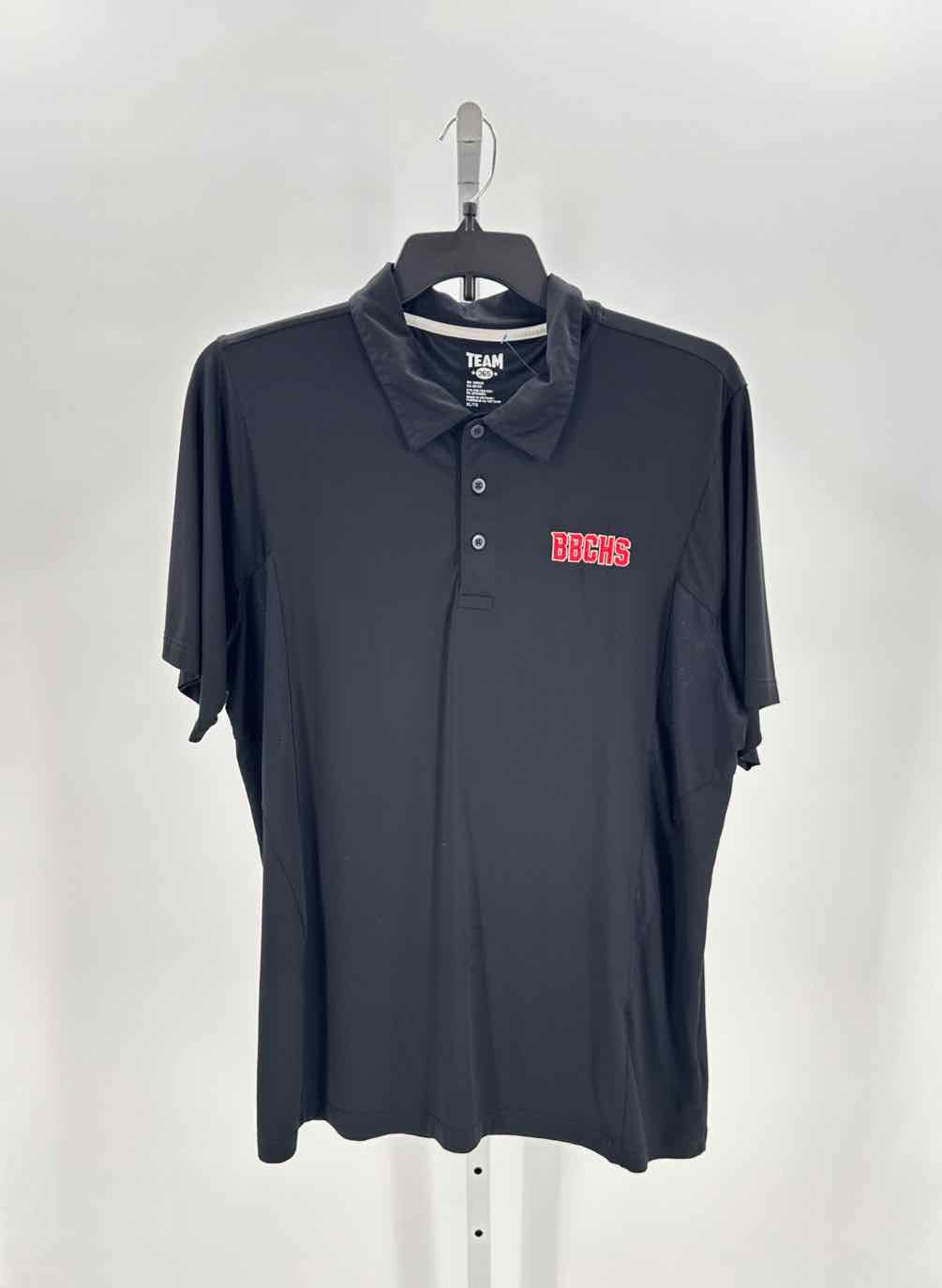 Team 365 Black Mens Size XLarge Mens Sports SS Polo