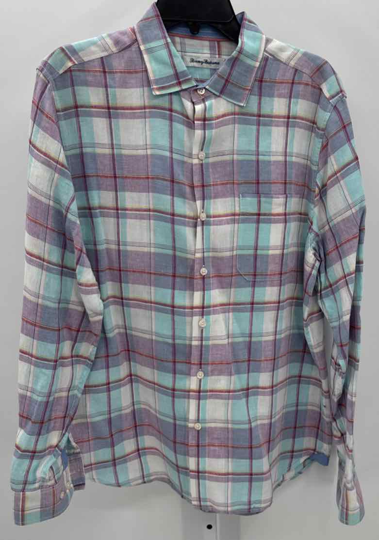 Tommy Bahama Purple Mens Size Medium Mens Ls button