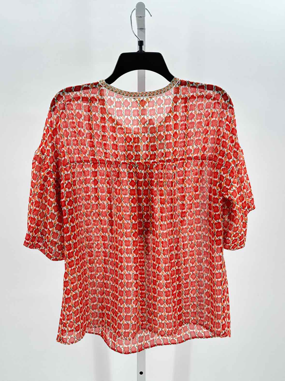 Max Studio Red Women Size Small Womens Ss button/blouse