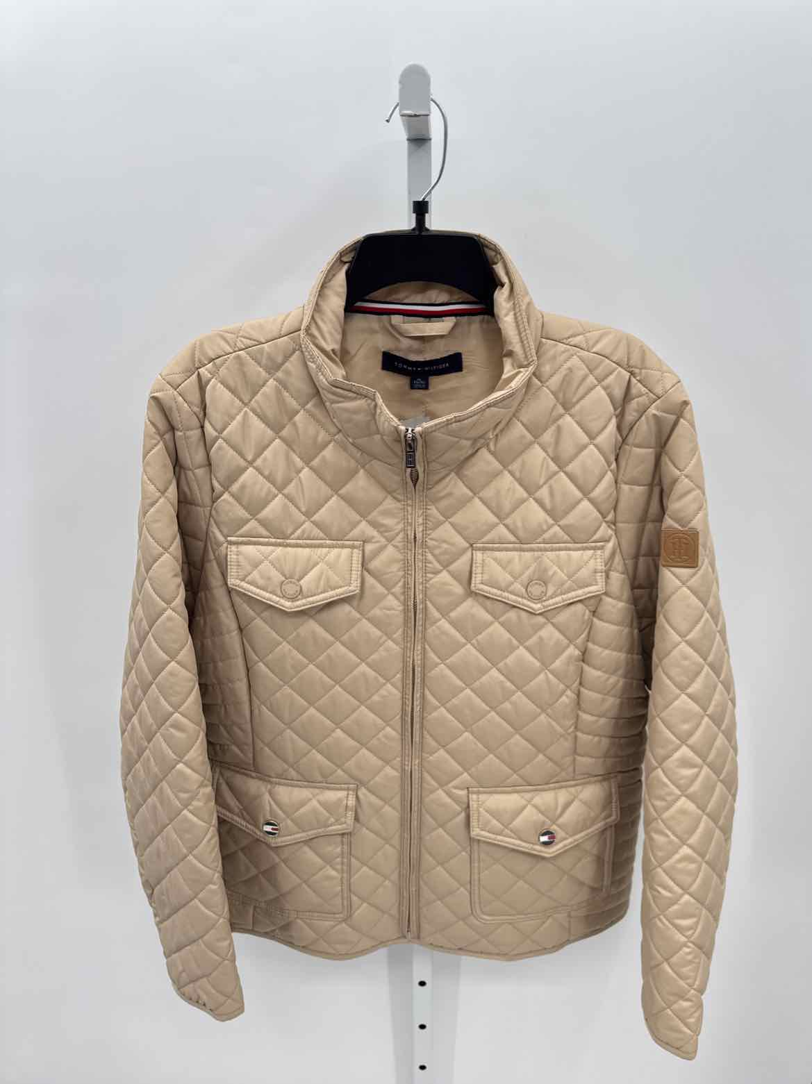 Tommy Hilfiger Tan Women Size Xlarge Womens Coat