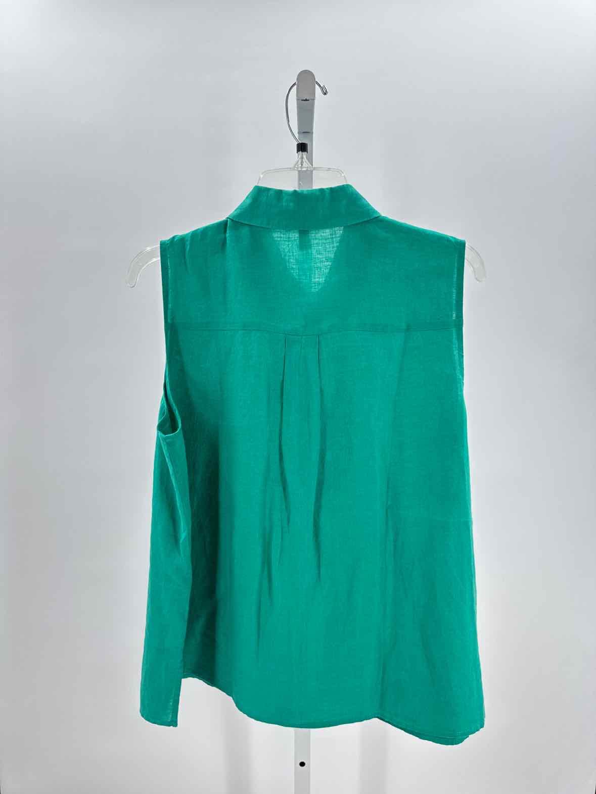 Eileen Fisher Green Women Size Medium Womens 3/4 button/blouse