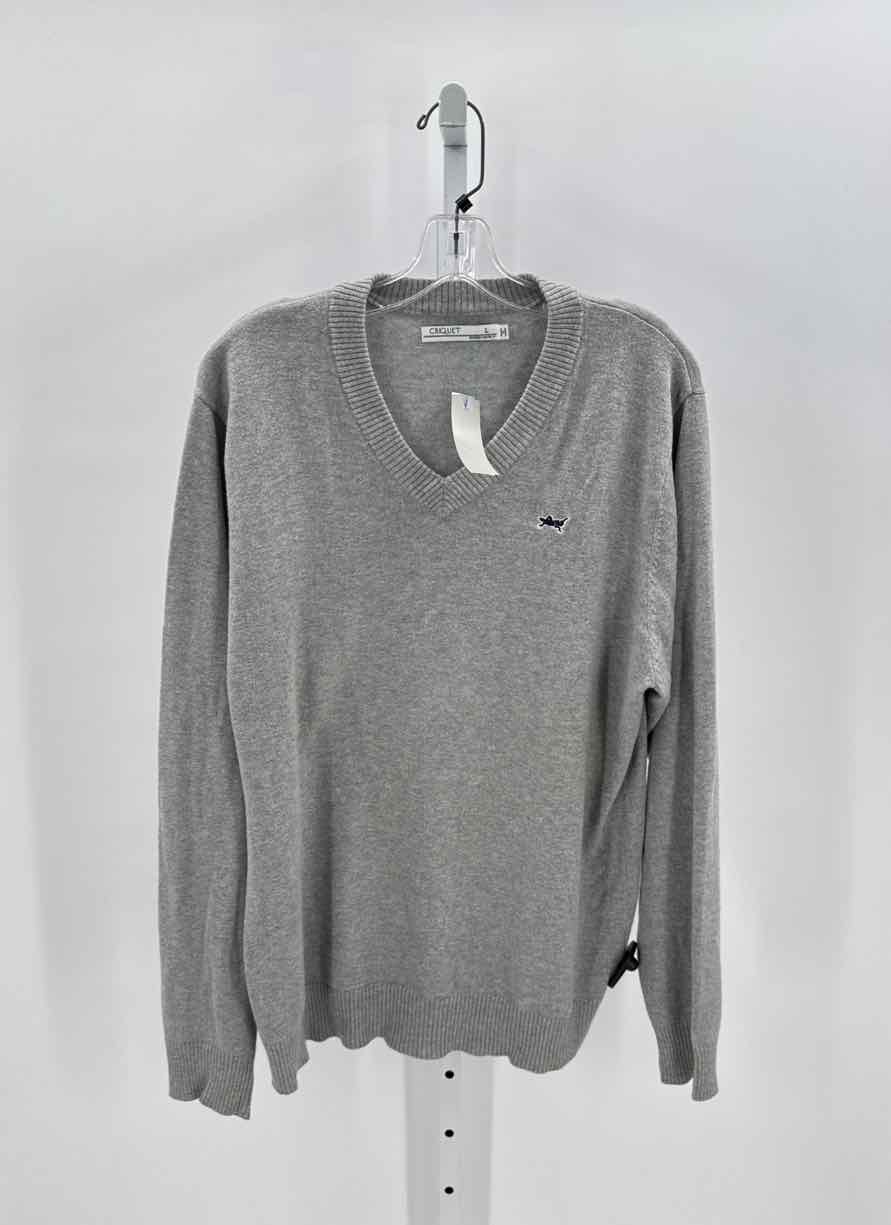 Criquet Gray Mens Size Large Mens Sports Sweater