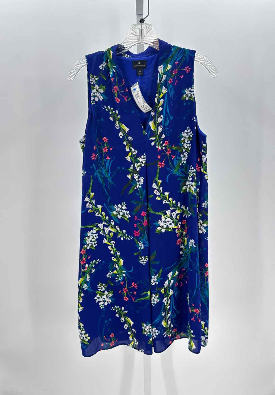 Worthington Blue Women Size Medium Womens Dress