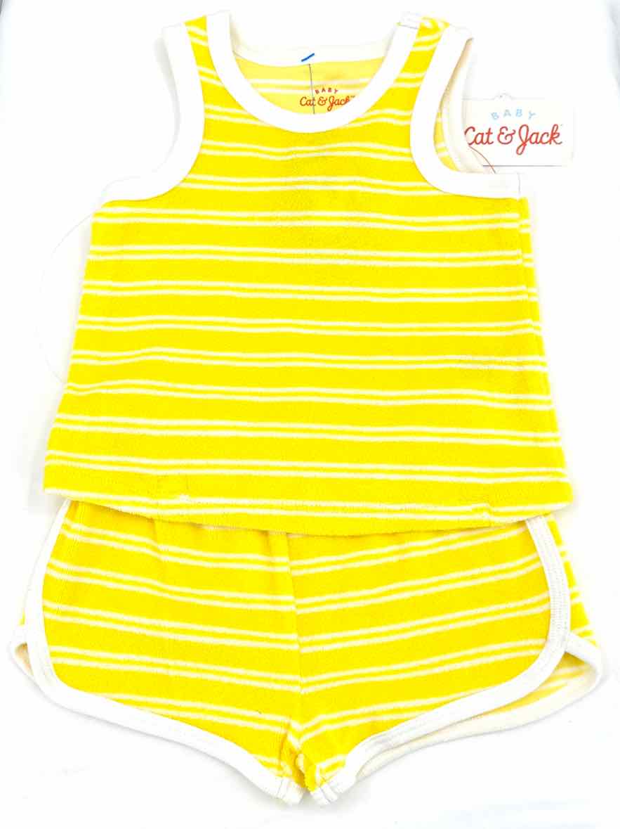 Cat & Jack Yellow Child Size Newborn Boys 2pc