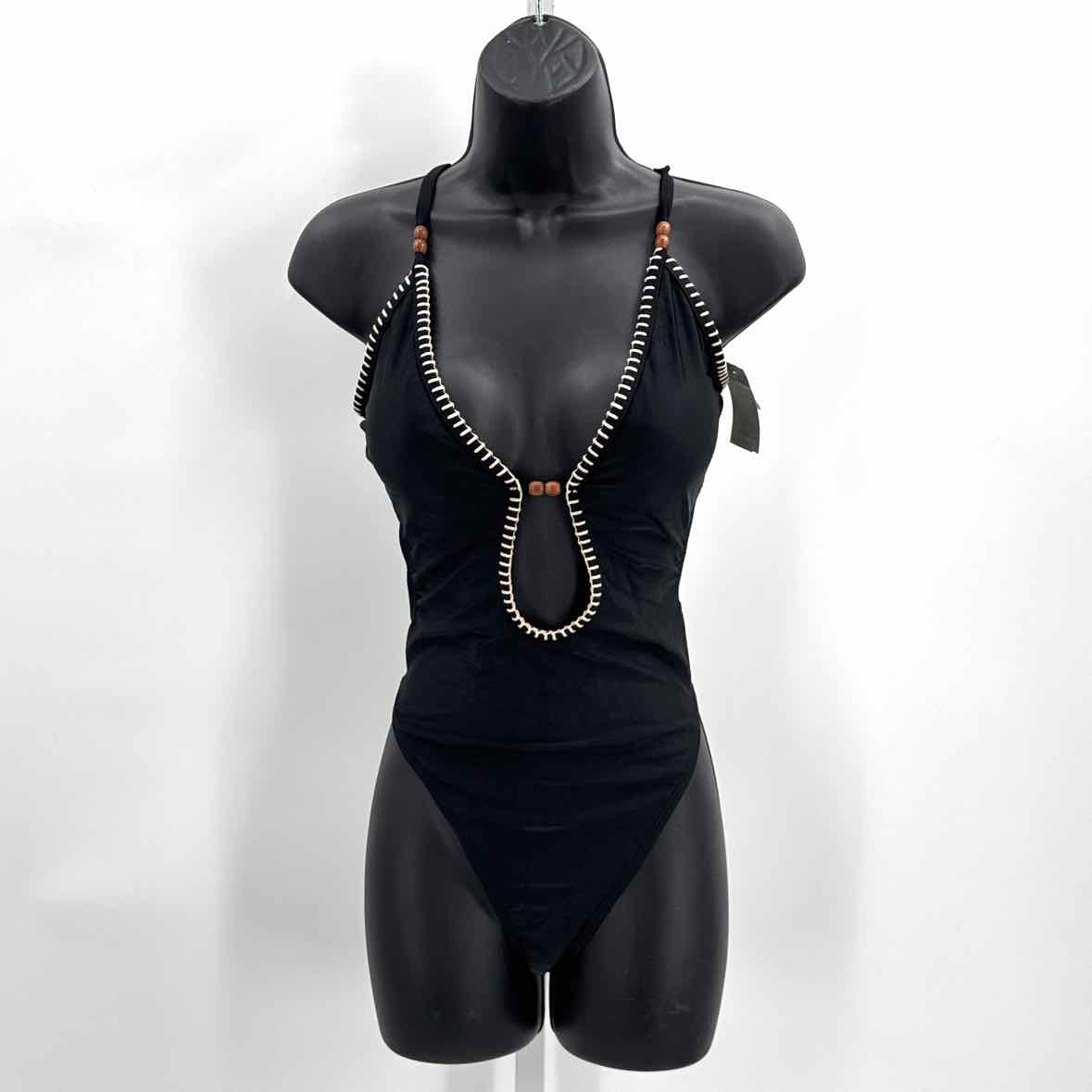 Shade & Shore Black Women Size Large Jrs Swimwear