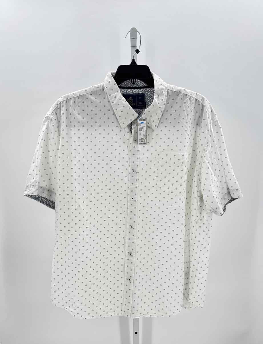 Rugby University White Mens Size 3XL Mens Ss button