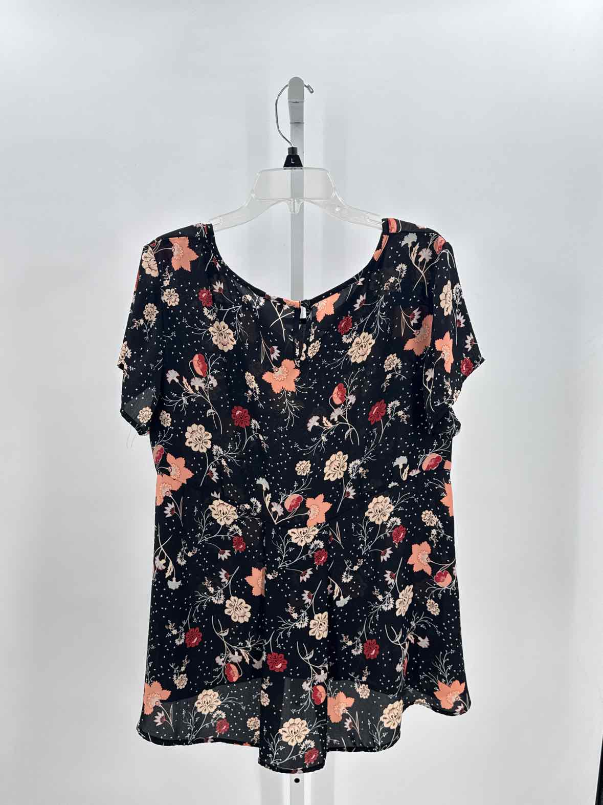 Torrid Black Women Size 1X Womens Ss button/blouse