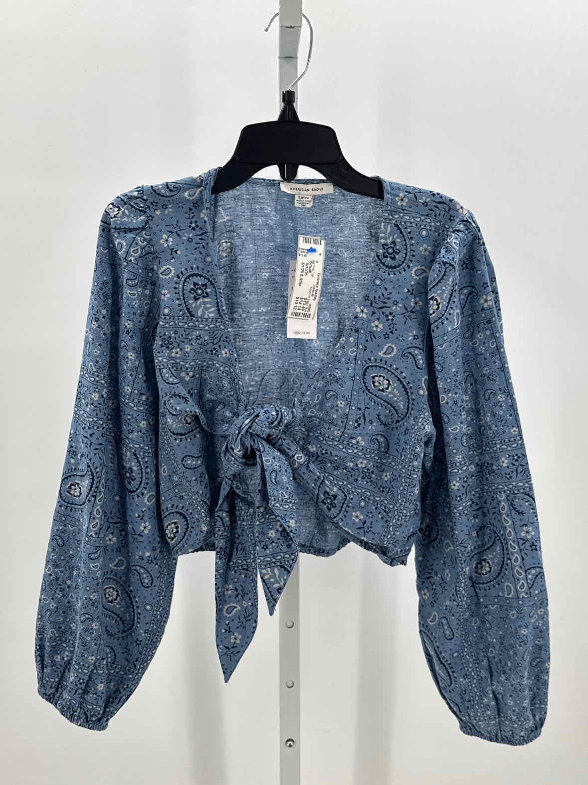 American Eagle Blue Women Size Small Jrs Crop Top