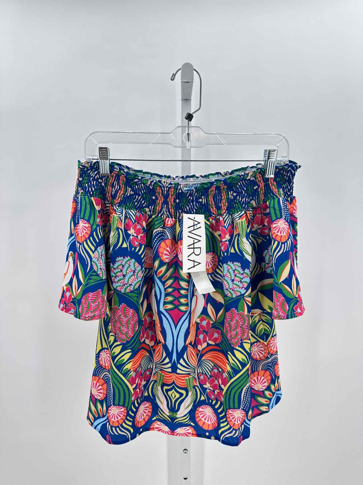 Flying Tomato Blue Women Size Small Jrs SS Button/blouse