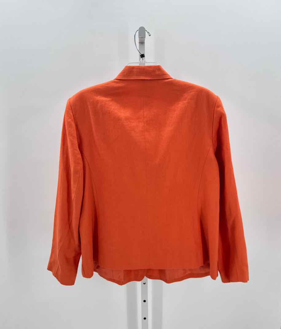 Talbots Orange Women Size 1X Womens Blazer