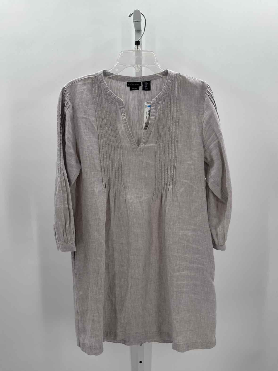 Tahari Gray Women Size Medium Womens Dress