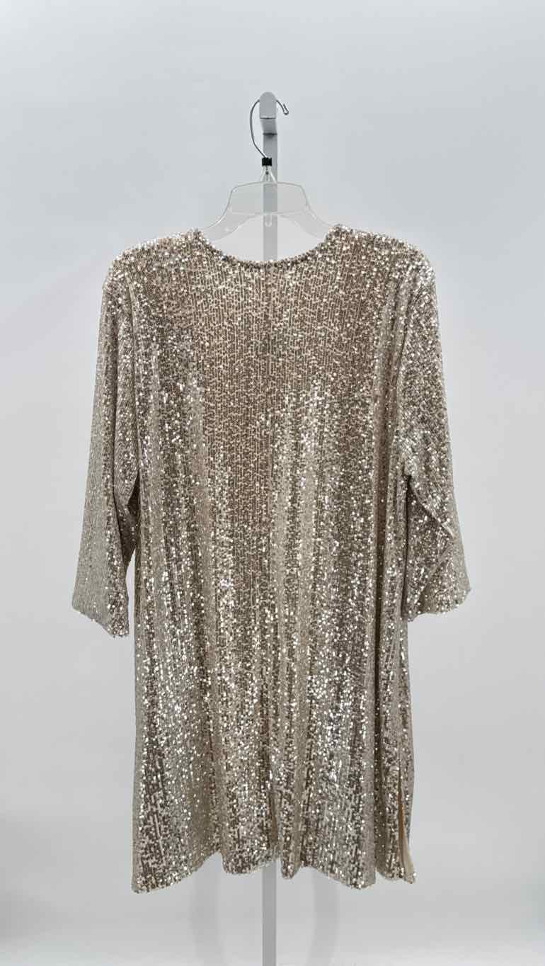 Maurices Silver Women Size 1X Womens 3/4 Shrug