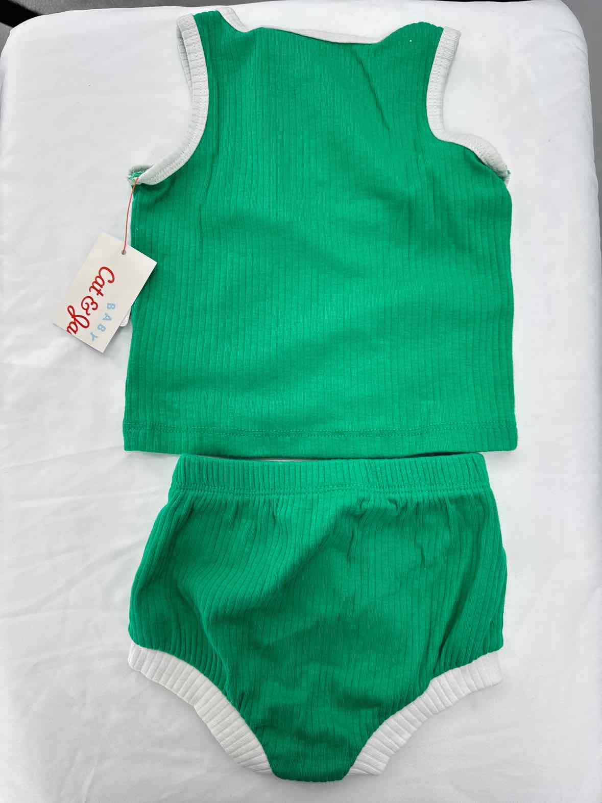Cat & Jack Green Child Size 3 Months Boys 2pc