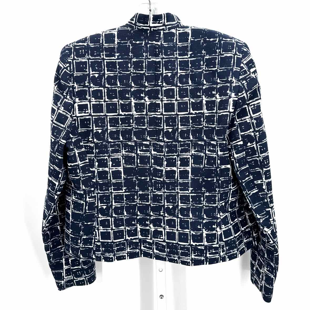 Louben Navy/White Women Size Medium Womens Blazer