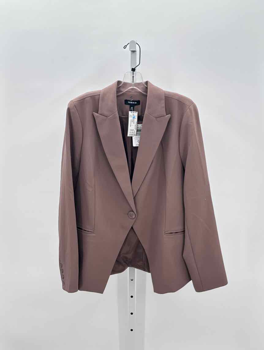 Torrid Taupe Women Size Medium Womens Blazer