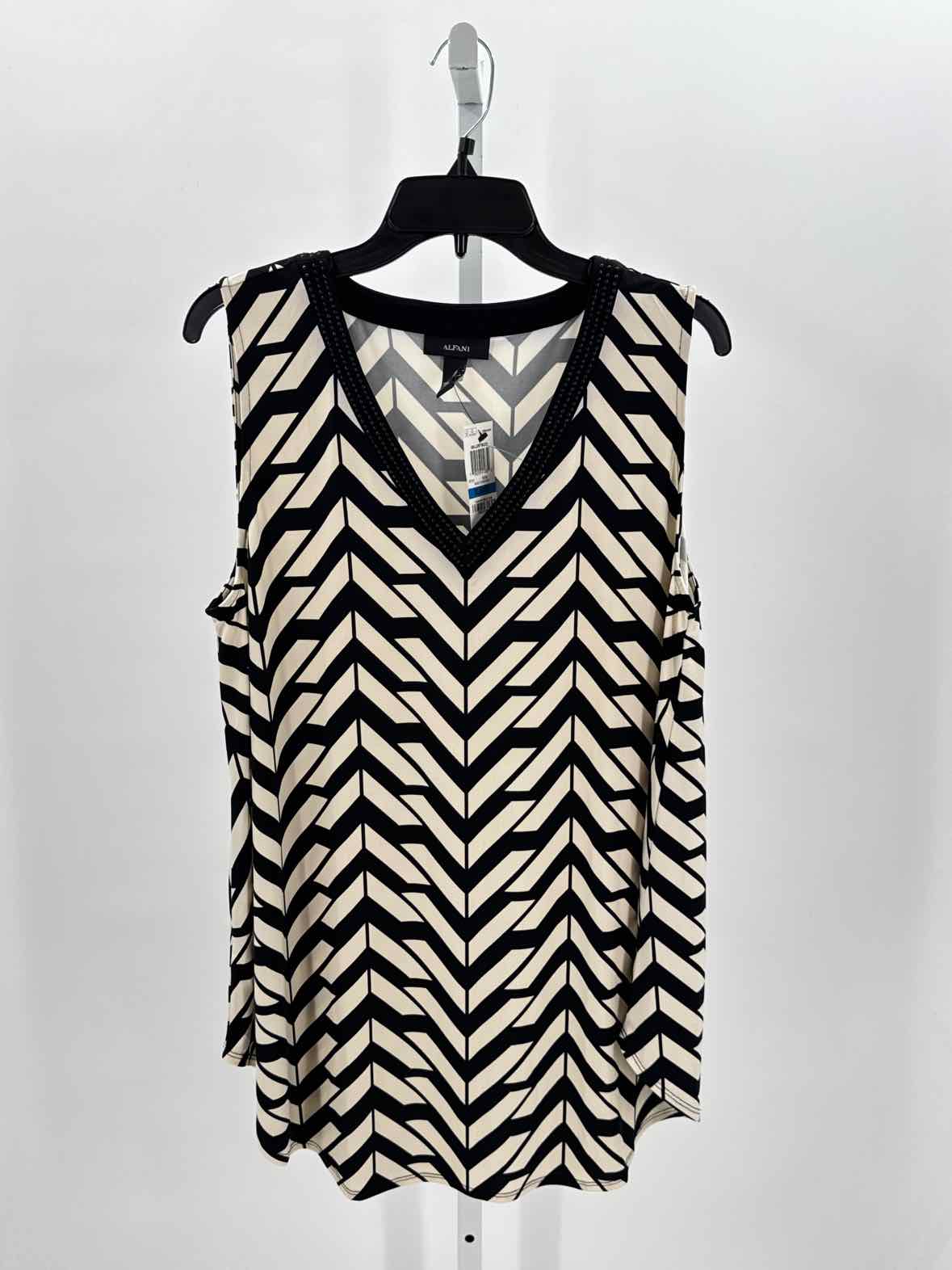 Alfani Blk/White Women Size Xlarge Womens Slvs