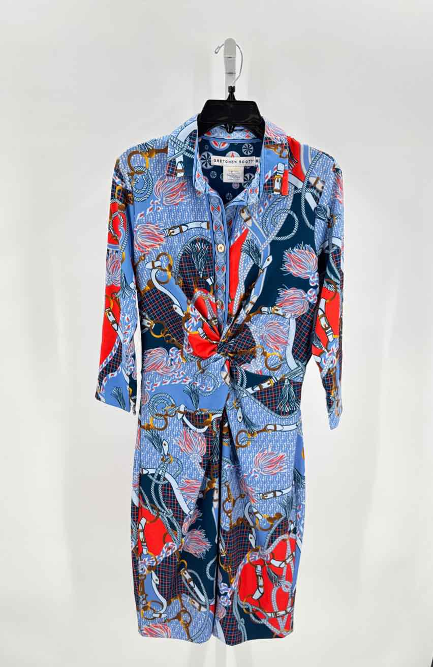 Gretchen Scott Blue Women Size Medium Womens Dress