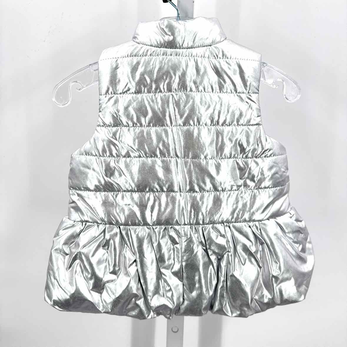 Silver Girls Puffy Vest