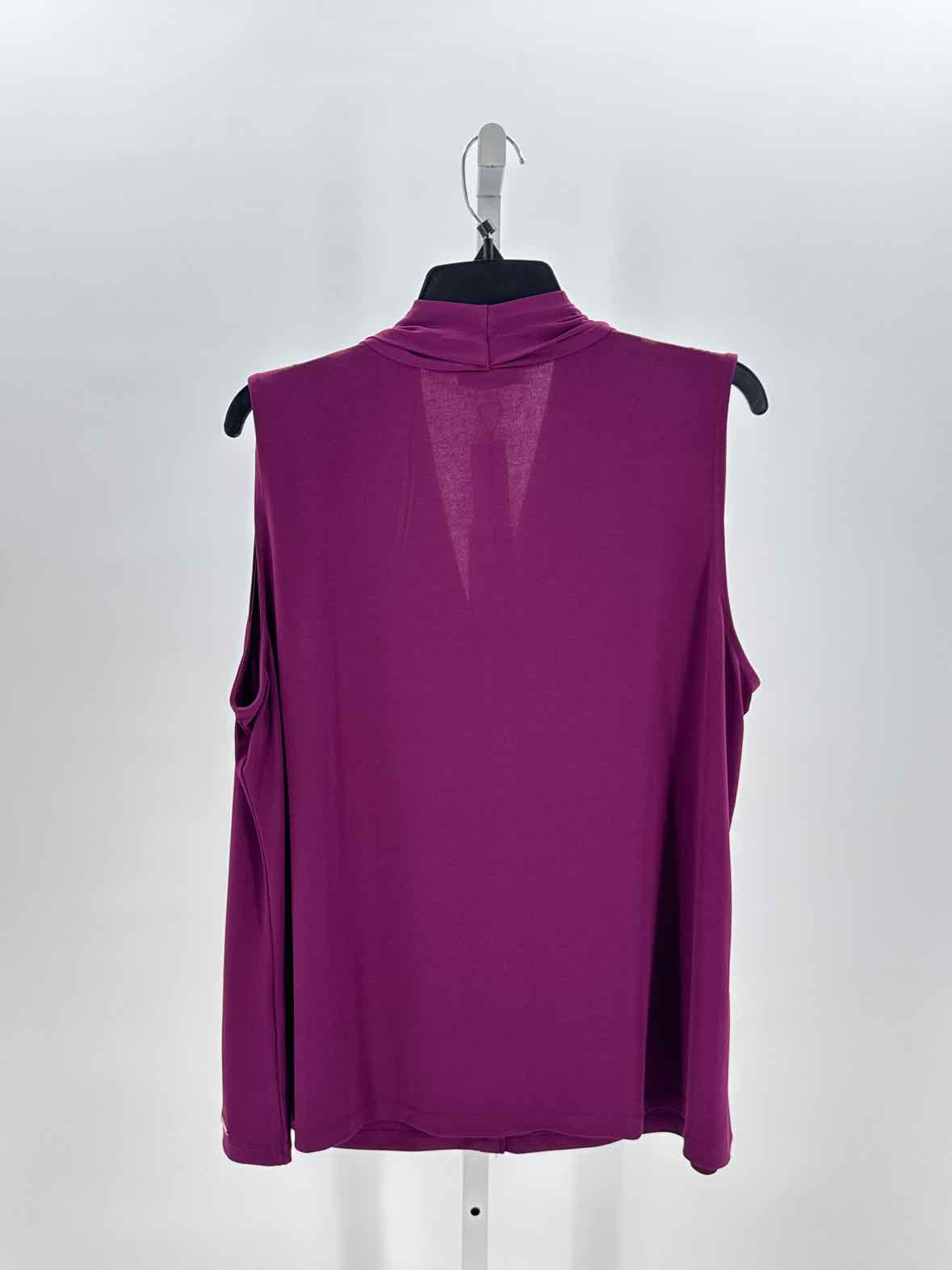 Calvin Klein Purple Women Size 1X Womens Slvs Blouse/Button