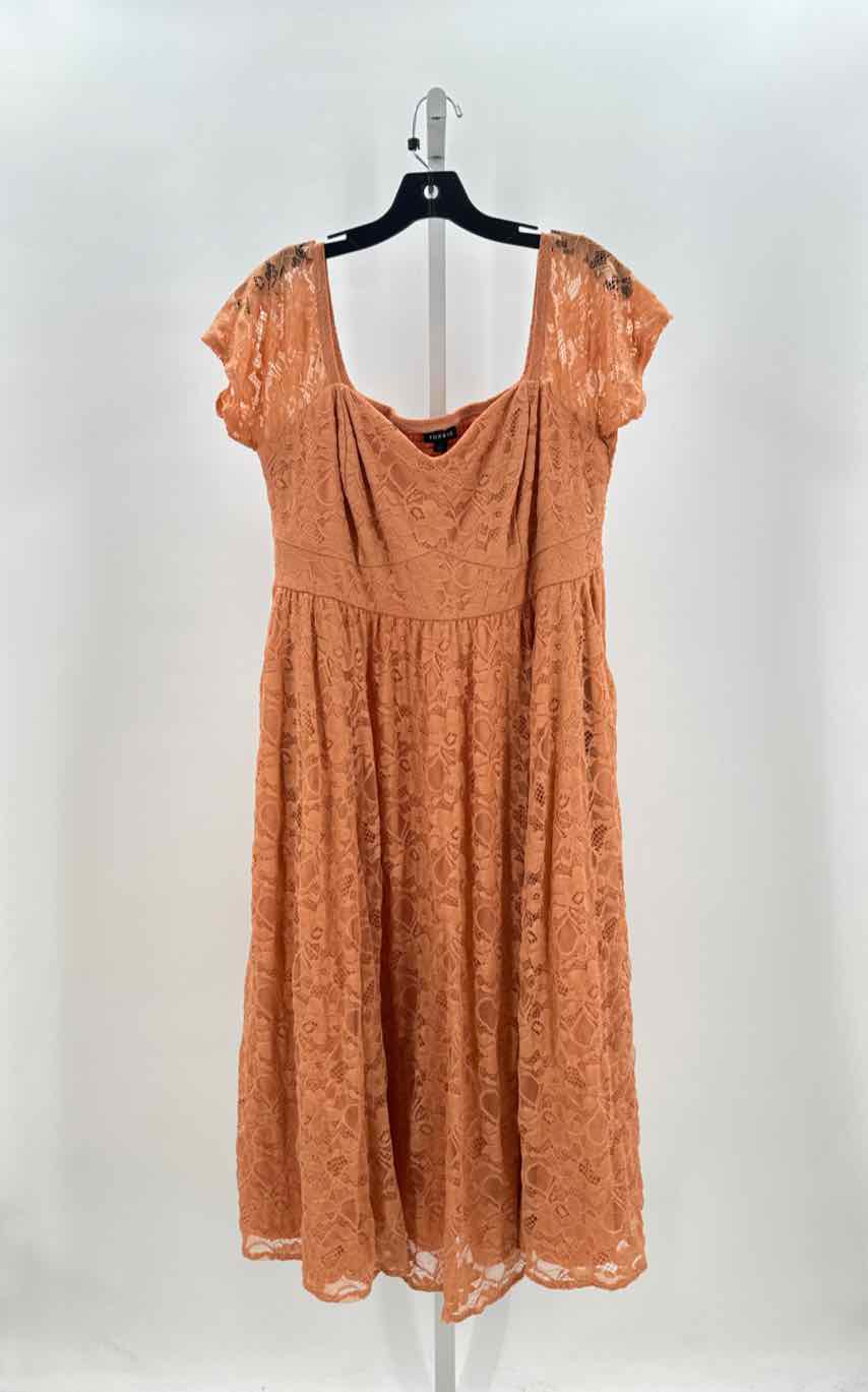 Torrid Peach Women Size 1X Womens Dress