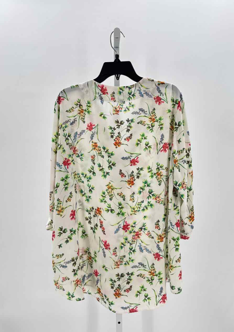 Rose & Olive Green Women Size 2X Womens 3/4 button/blouse