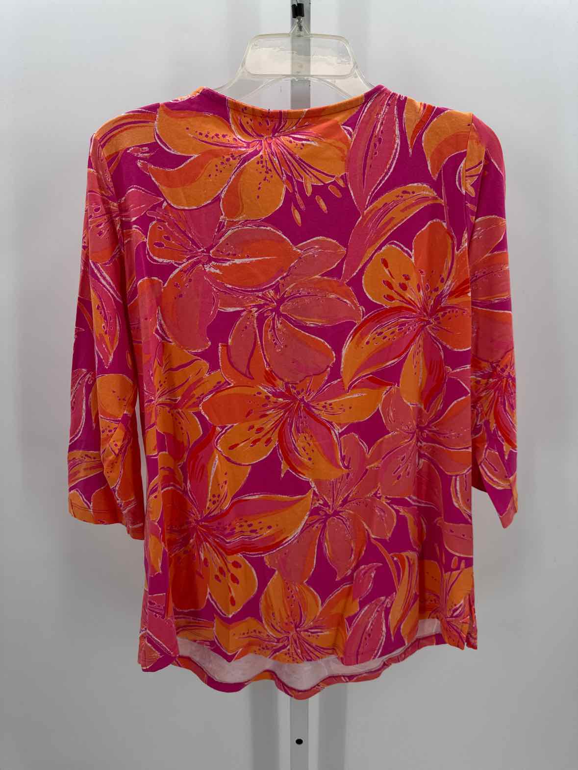 Kim Gravel Pink Women Size Large Womens 3/4 button/blouse