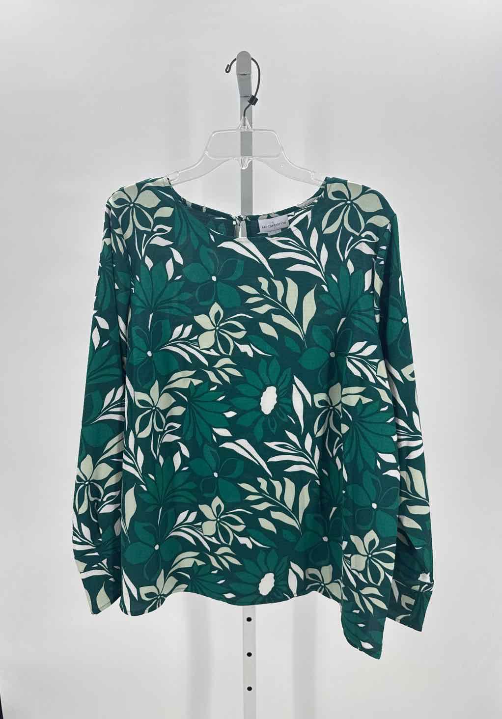 Liz Claiborne Green Women Size Xlarge Womens Ls button/blouse