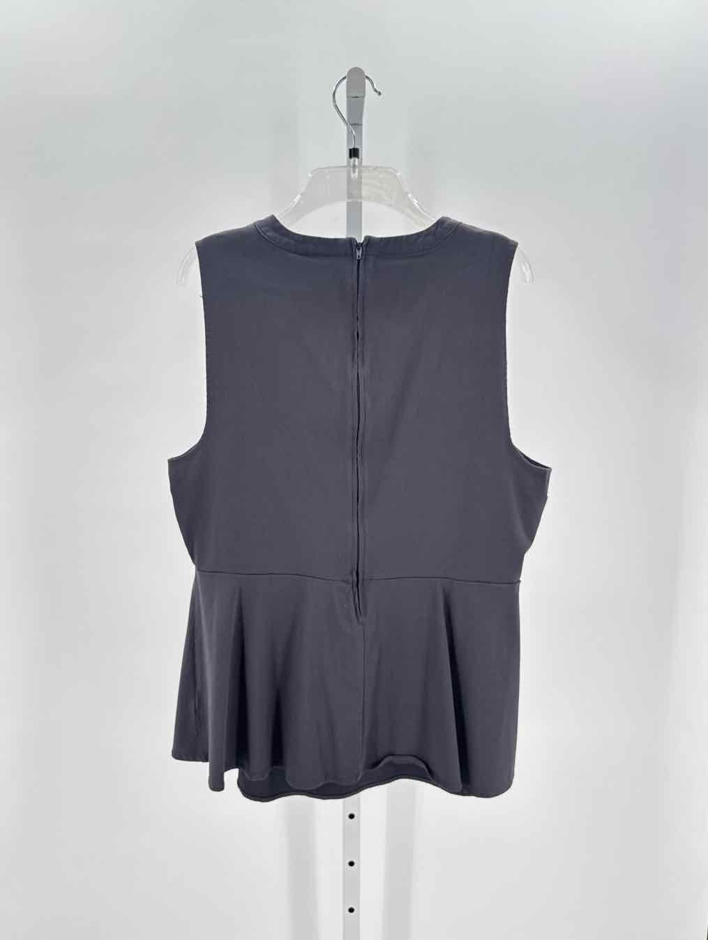 Torrid Gray Women Size 2X Womens Slvs Blouse/Button