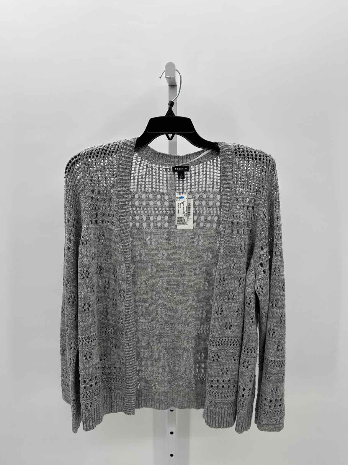 Torrid Gray Women Size 2X Womens Sweater Shrug