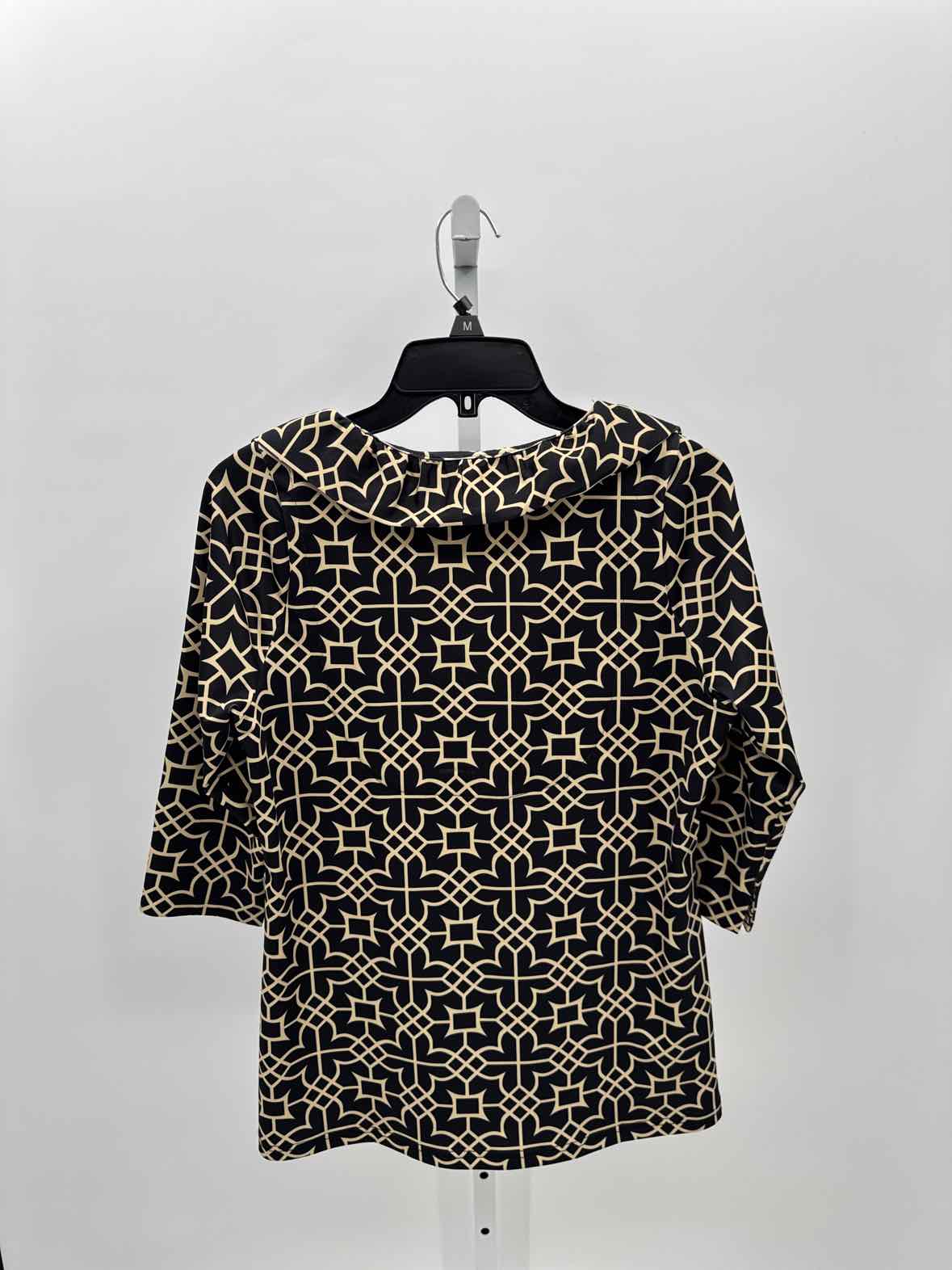 Gretchen Scott Black Women Size Medium Womens 3/4 button/blouse