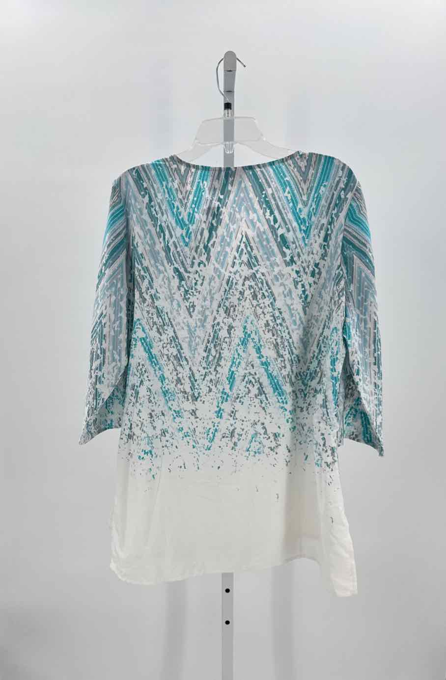 Chicos Blue Women Size 2 Womens 3/4