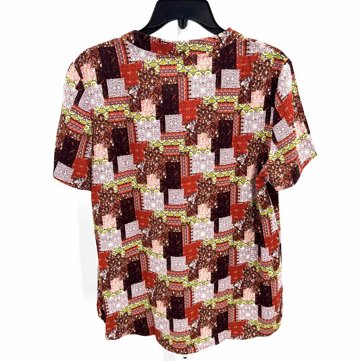 Bestbee Orange Women Size Large Womens Ss button/blouse