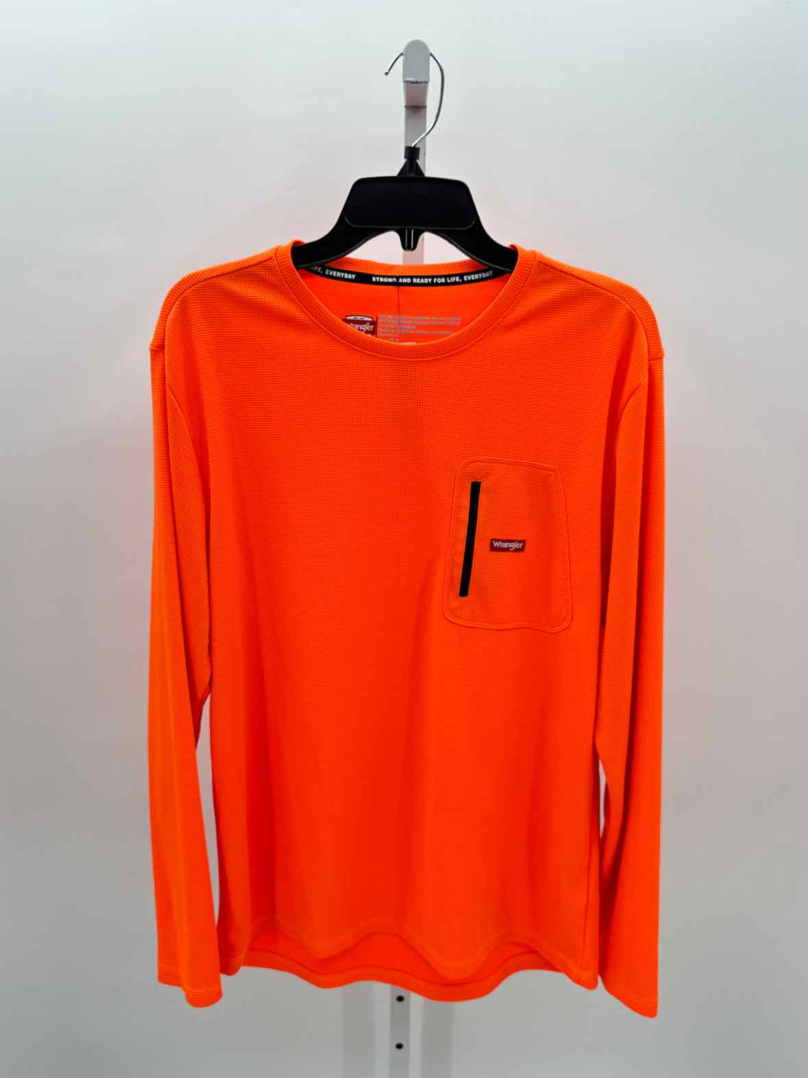 Wrangler Orange Mens Size XLarge Mens Sports Ls