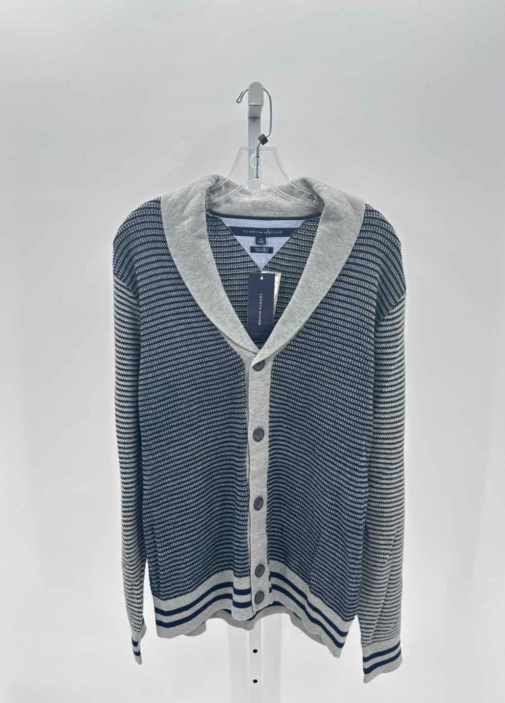 Tommy Hilfiger Blue Mens Size Large Mens Cardigan