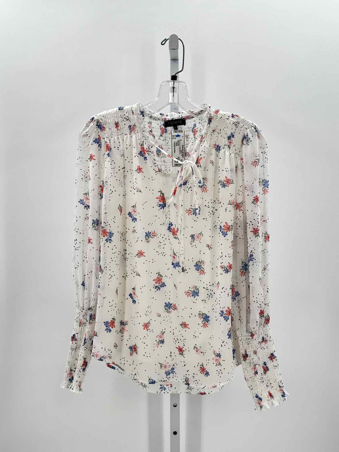 1. State Red/White/Blue Women Size Small Womens Ls button/blouse