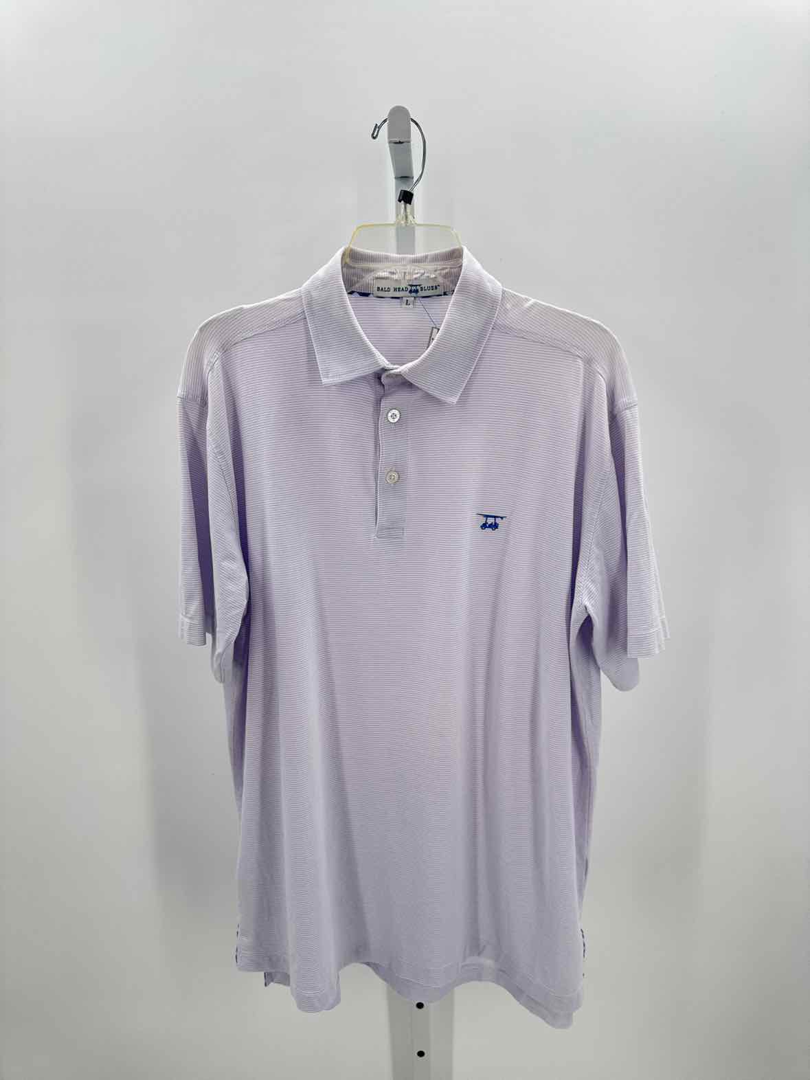 Bald Head Blues Purple Mens Size Large Mens Sports SS Polo