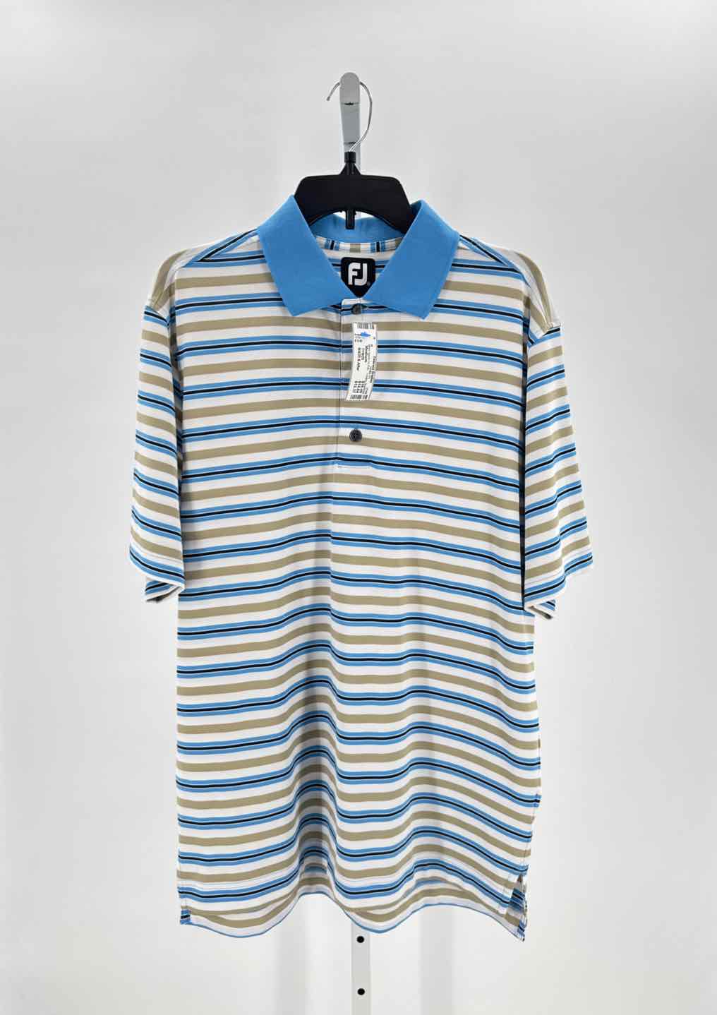 Footjoy blue/white Mens Size Medium Mens Sports SS Polo
